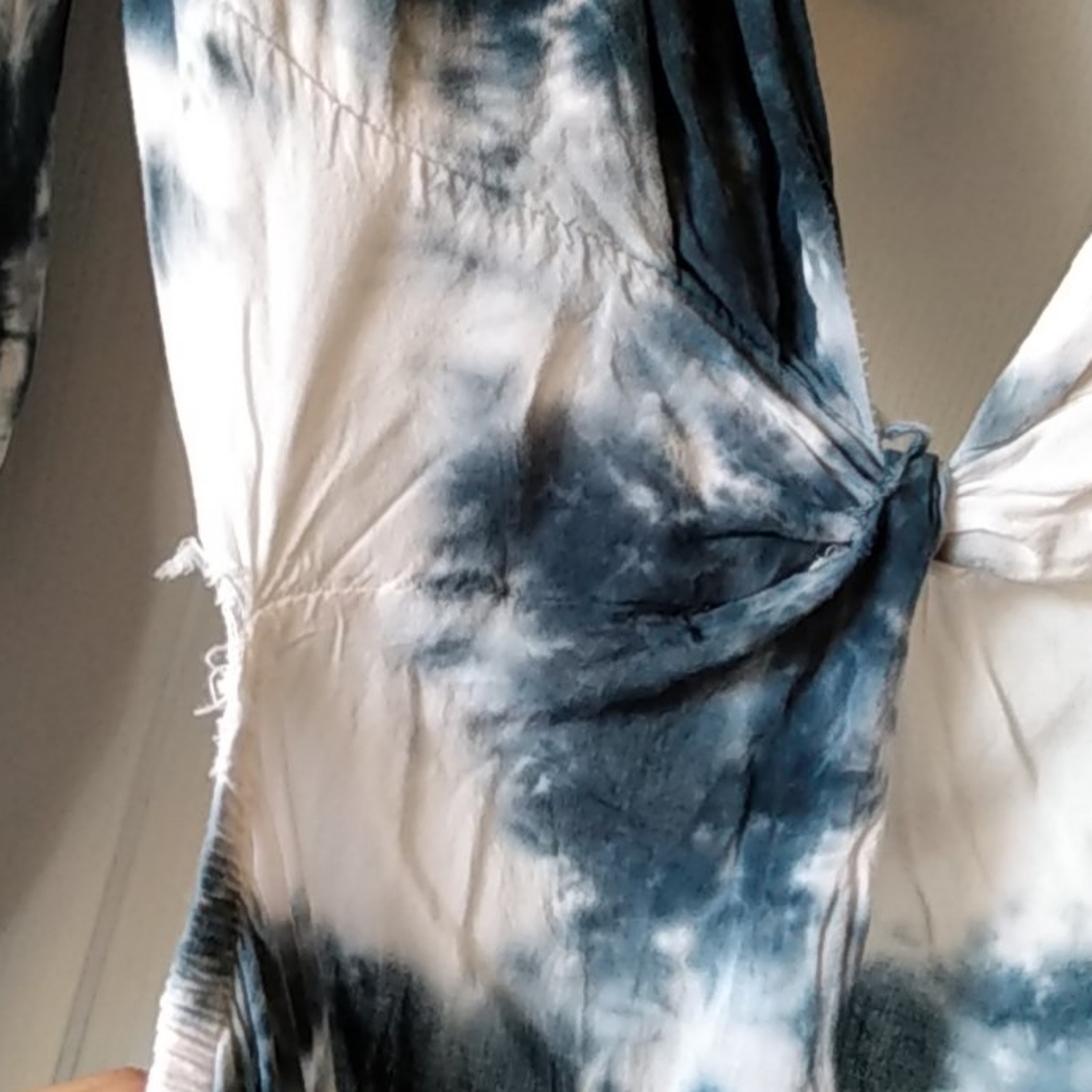Open back Blu moon tie dye mini dress xs - Picture 10 of 16